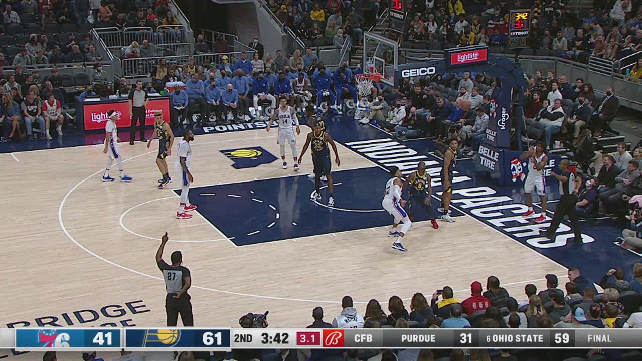 Shot Clock Violation 76ers Pacers NBA Official