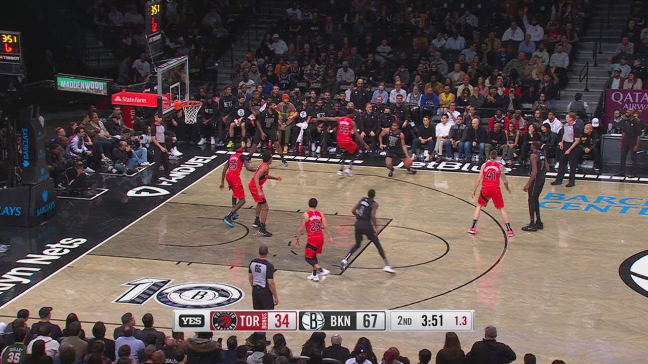 Shot Clock Violation Raptors Nets NBA Official