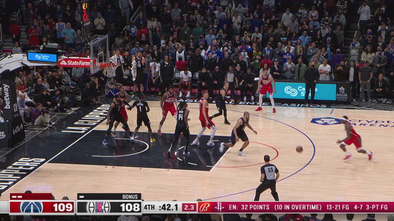 24Second Shot Clock Reset Wizards Clippers NBA Official