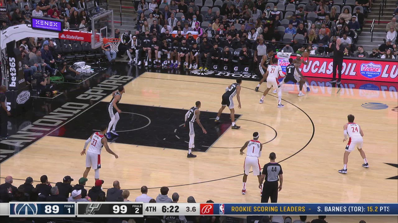 Shot Clock Violation Wizards Spurs NBA Official