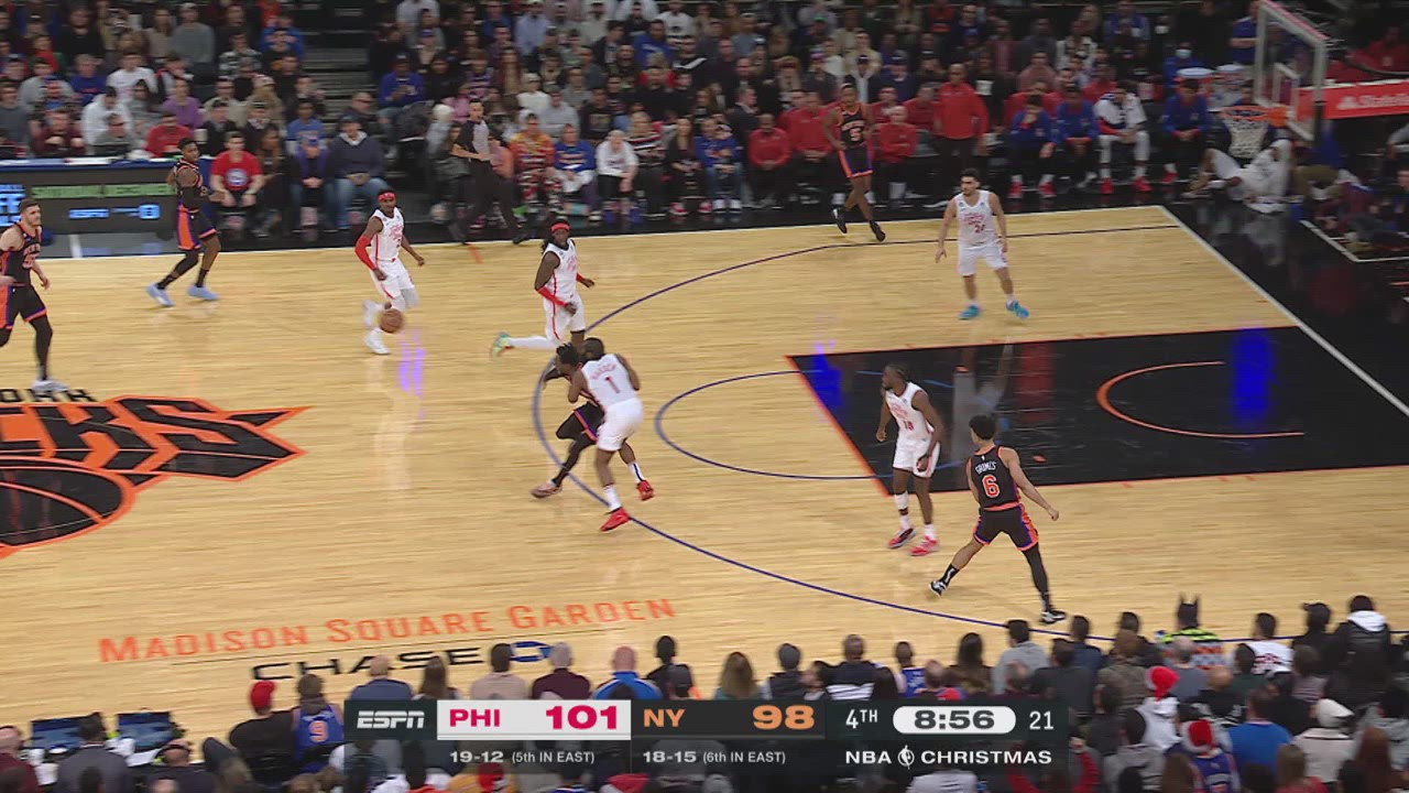 ClearPathToThe BasketFoul 76ers Knicks NBA Official