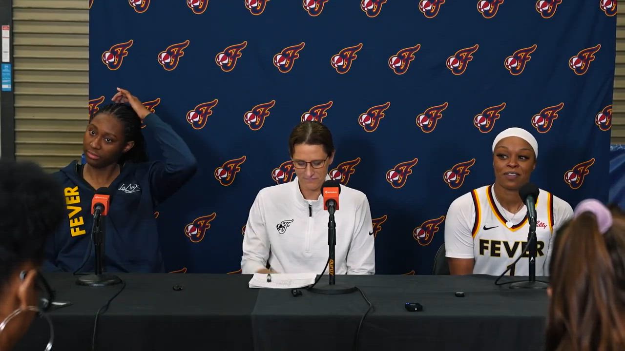 Aliyah Boston, Odyssey Sims & Stephanie White | Postgame Media Availability  at Los Angeles